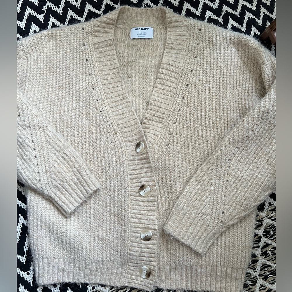 Old Navy Women's Beige Cardigan Sweater
